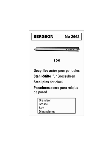 100 GOUPILLES ACIER BERGEON 1,00/1,30