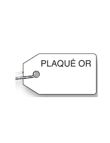 ETIQUETTES A FIL BLANC N°13 PLAQUE OR PLASTIQUE